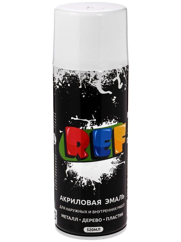 Эмаль акриловая универсальная REF 0040, белый, 520 мл