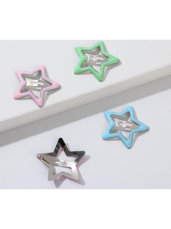 Заколки для волос детские «Сияй», 4 шт.