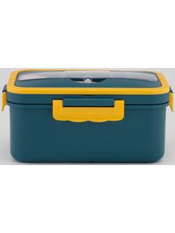 Ланч-бокс, 1.3 л, с приборами, 12 х 8.6 х 20 см, бирюзовый