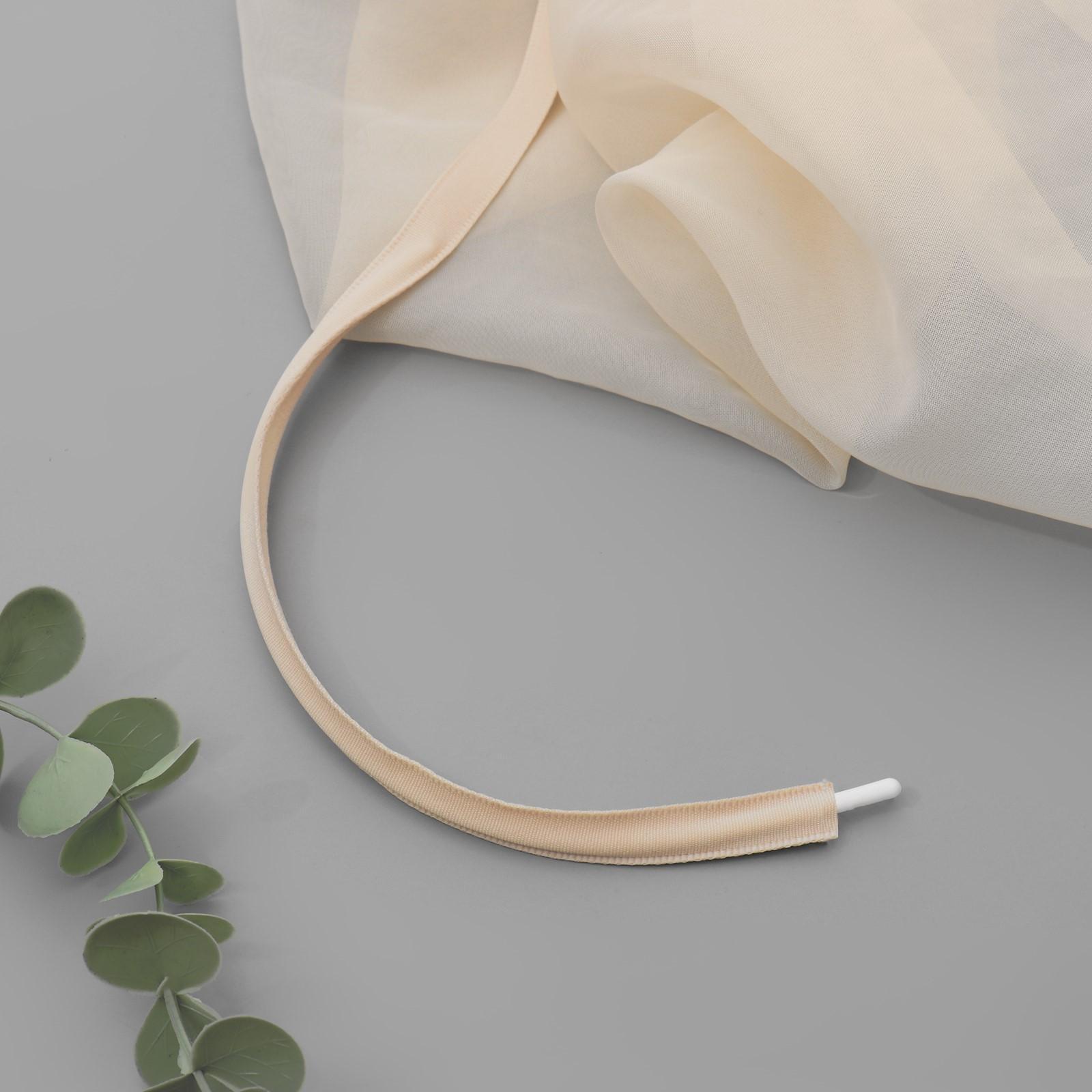 Лента тоннельная, двухстрочная, 10 мм, 10 ± 0,5 м, цвет бежевый