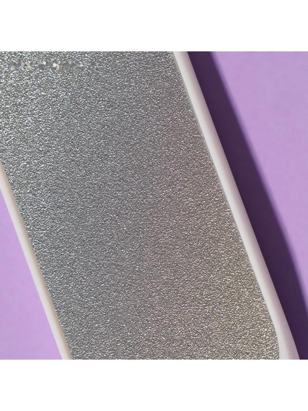 Тёрка для ног, овальная, лазерная, двусторонняя, 23 см, цвет белый