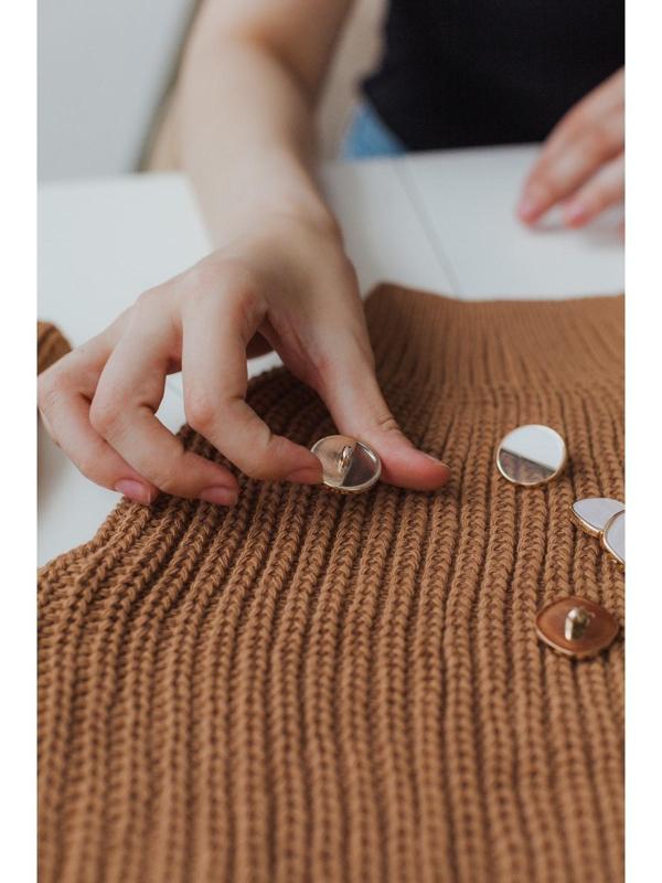 Набор пластиковых пуговиц на ножке, d = 25 мм, 5 шт, цвет белый