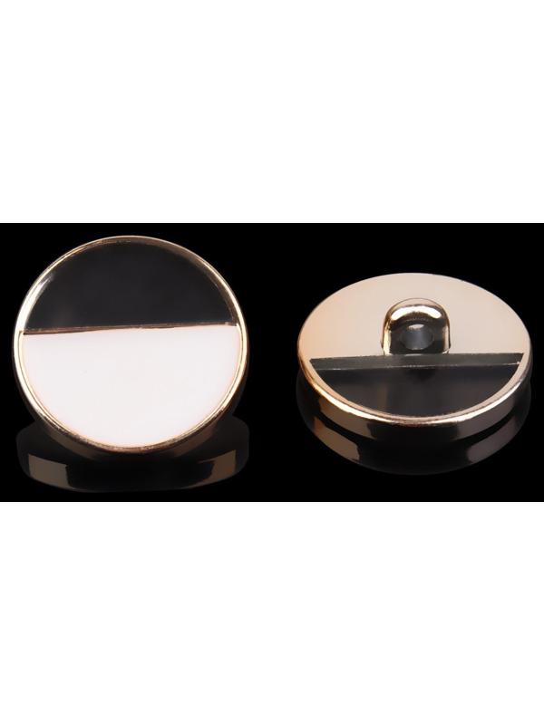 Набор пластиковых пуговиц на ножке, d = 25 мм, 5 шт, цвет белый