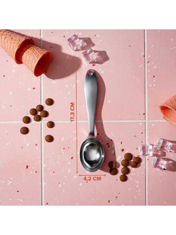 Ложка для мороженого Magistro Volt, 17,3×4,2×2,3 см, нержавеющая сталь, цвет серебряный