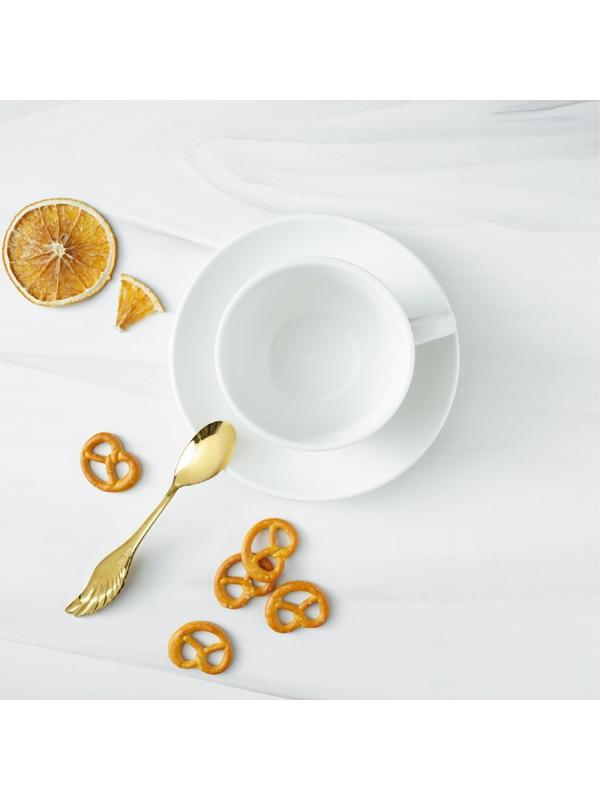 Ложка чайная из нержавеющей стали Magistro Wings, h=14 см, цвет золотой