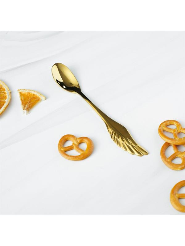 Ложка чайная из нержавеющей стали Magistro Wings, h=14 см, цвет золотой