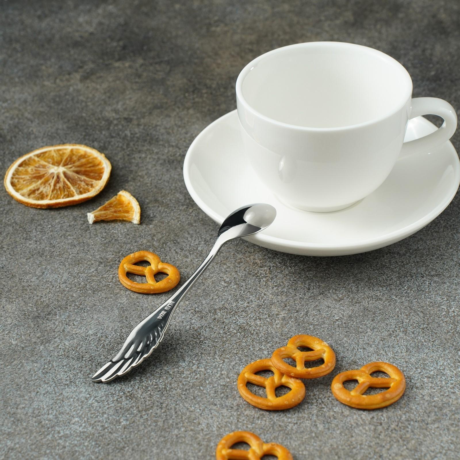 Ложка чайная из нержавеющей стали Magistro Wings, h=14 см, цвет серебряный