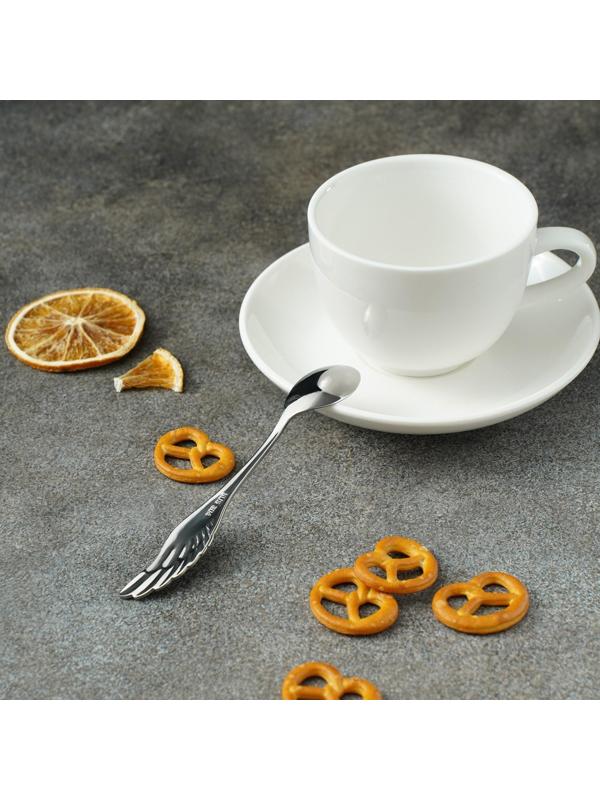 Ложка чайная из нержавеющей стали Magistro Wings, h=14 см, цвет серебряный