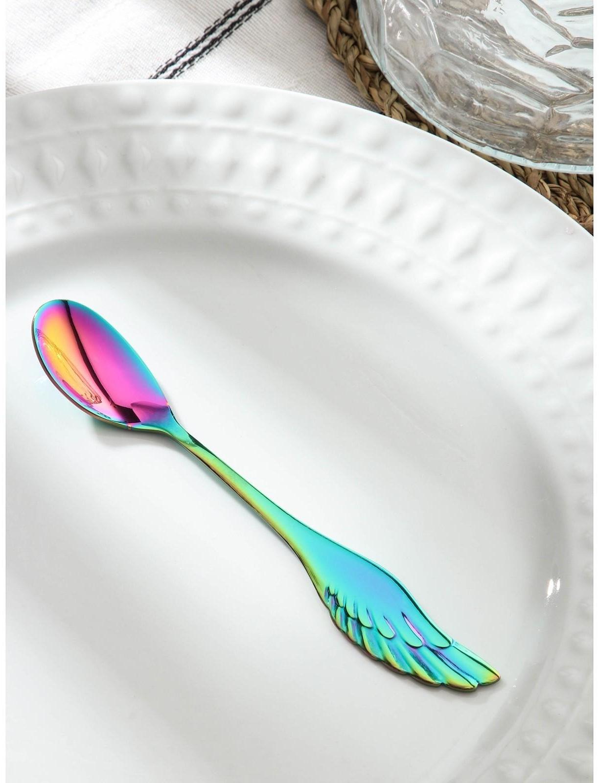 Ложка чайная из нержавеющей стали Magistro Wings, h=14 см, цвет неоновый