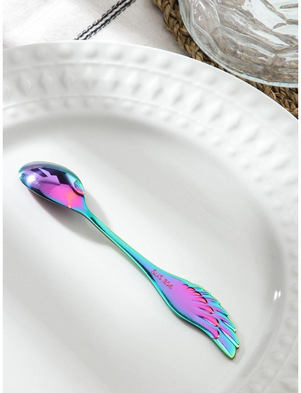 Ложка чайная из нержавеющей стали Magistro Wings, h=14 см, цвет неоновый