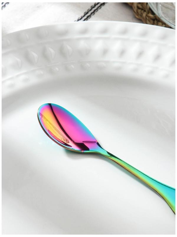 Ложка чайная из нержавеющей стали Magistro Wings, h=14 см, цвет неоновый