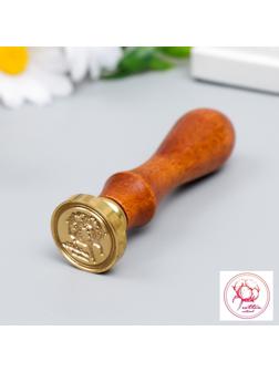 Печать для сургуча с деревянной ручкой 