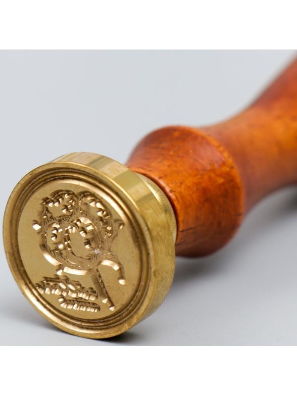 Печать для сургуча с деревянной ручкой 