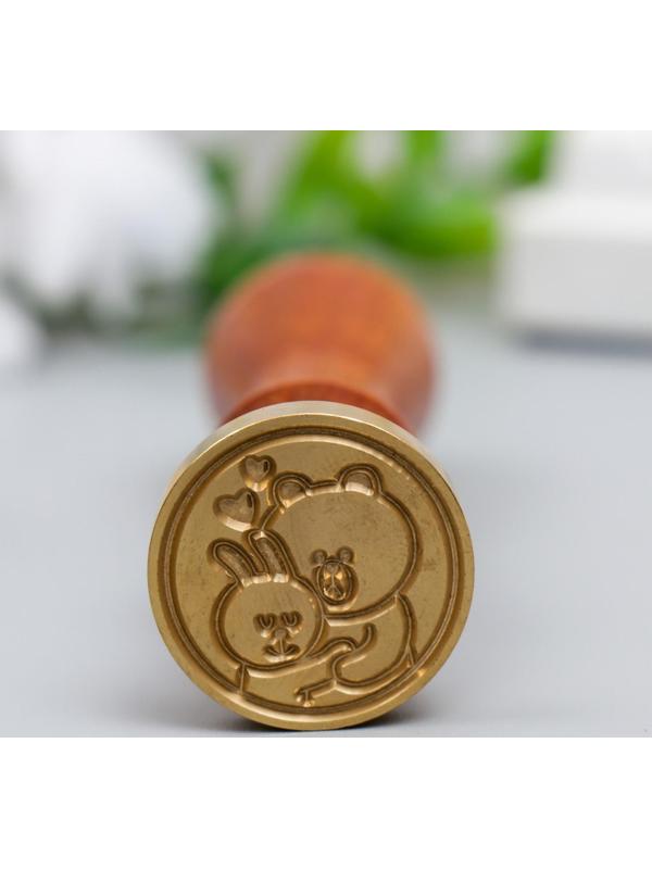 Печать для сургуча с деревянной ручкой 