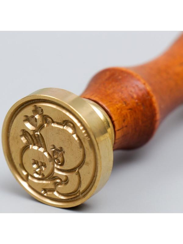 Печать для сургуча с деревянной ручкой 