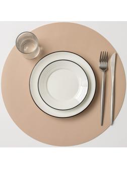 Салфетка сервировочная на стол «Тэм», d=38 см, цвет персиковый