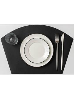 Салфетка сервировочная на стол «Тэм», 30×44 см, цвет чёрный