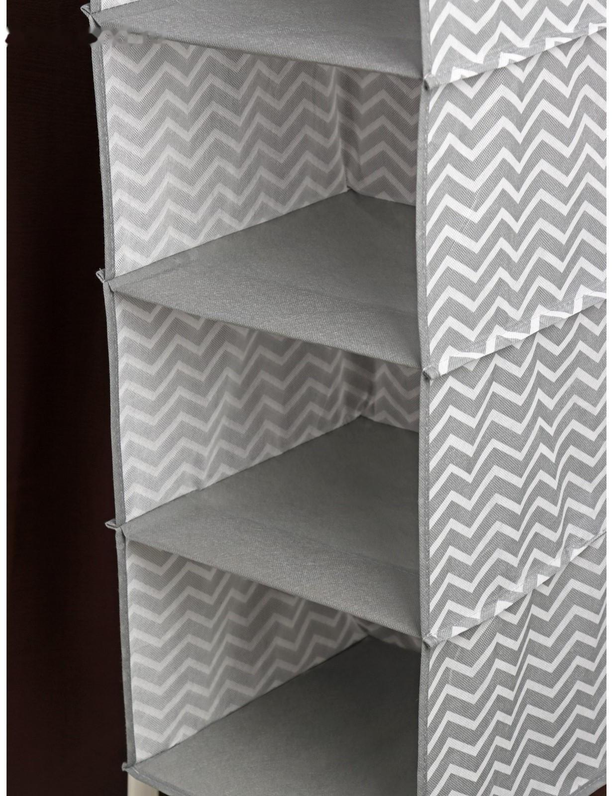 Кофр подвесной «Симетро», 4 отделения, 80×30×30 см, цвет серый