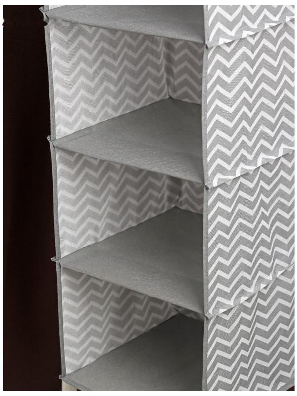 Кофр подвесной «Симетро», 4 отделения, 80×30×30 см, цвет серый