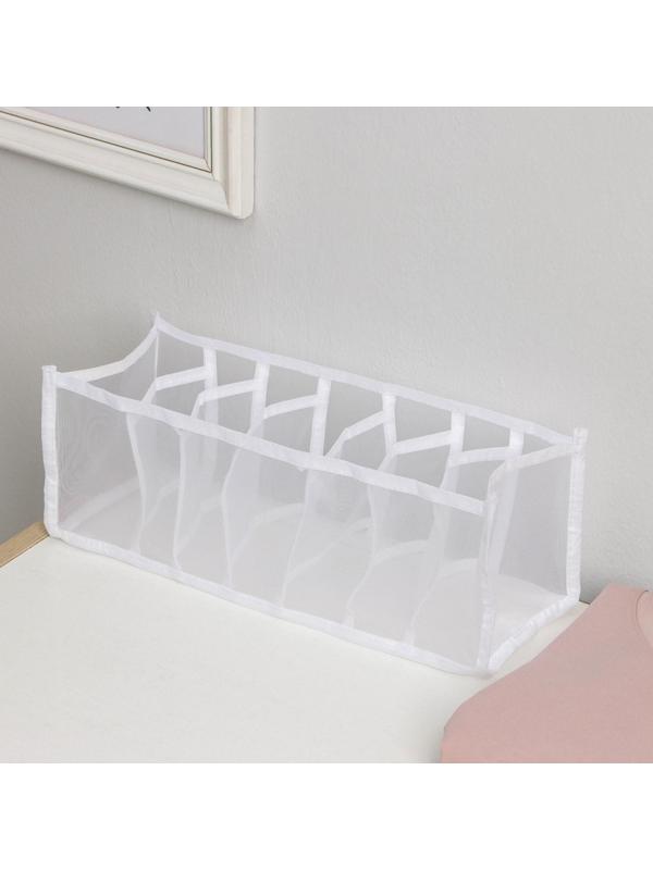 Органайзер для хранения белья «Пыльца», 7 отделений, 32×9×12 см, цвет белый