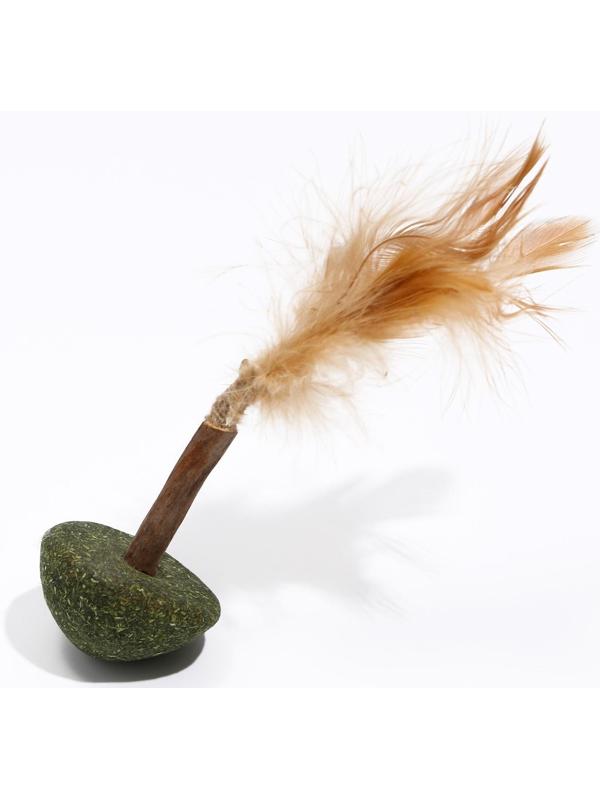 Игрушка-неваляшка для кошек из прессованной кошачьей мяты и мататаби, 6 см