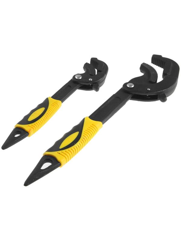 Ключи самозажимные ТУНДРА, 45 сталь, раскрытие 14 - 27 мм, 30 - 63 мм, 265 и 380 мм, 2 шт.