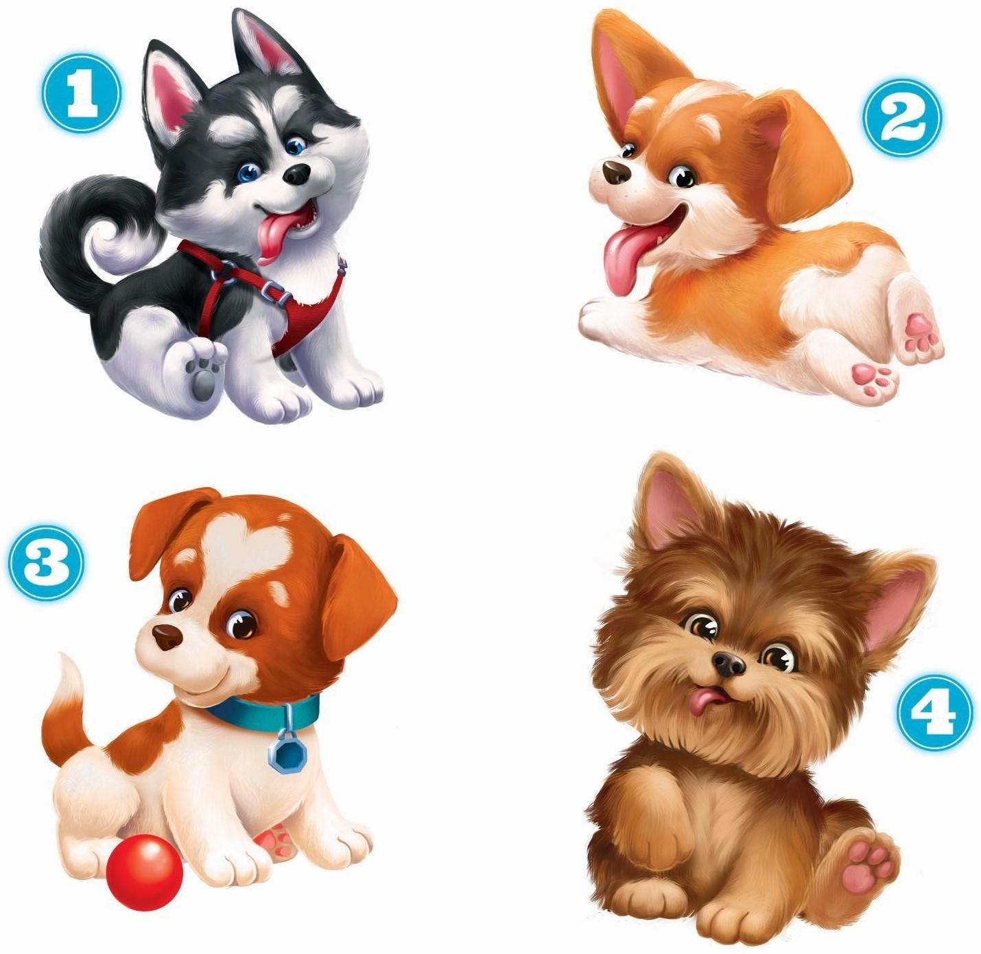 Термотрансфер «Забавные щенята», 19,5 × 21 см, 4 дизайна