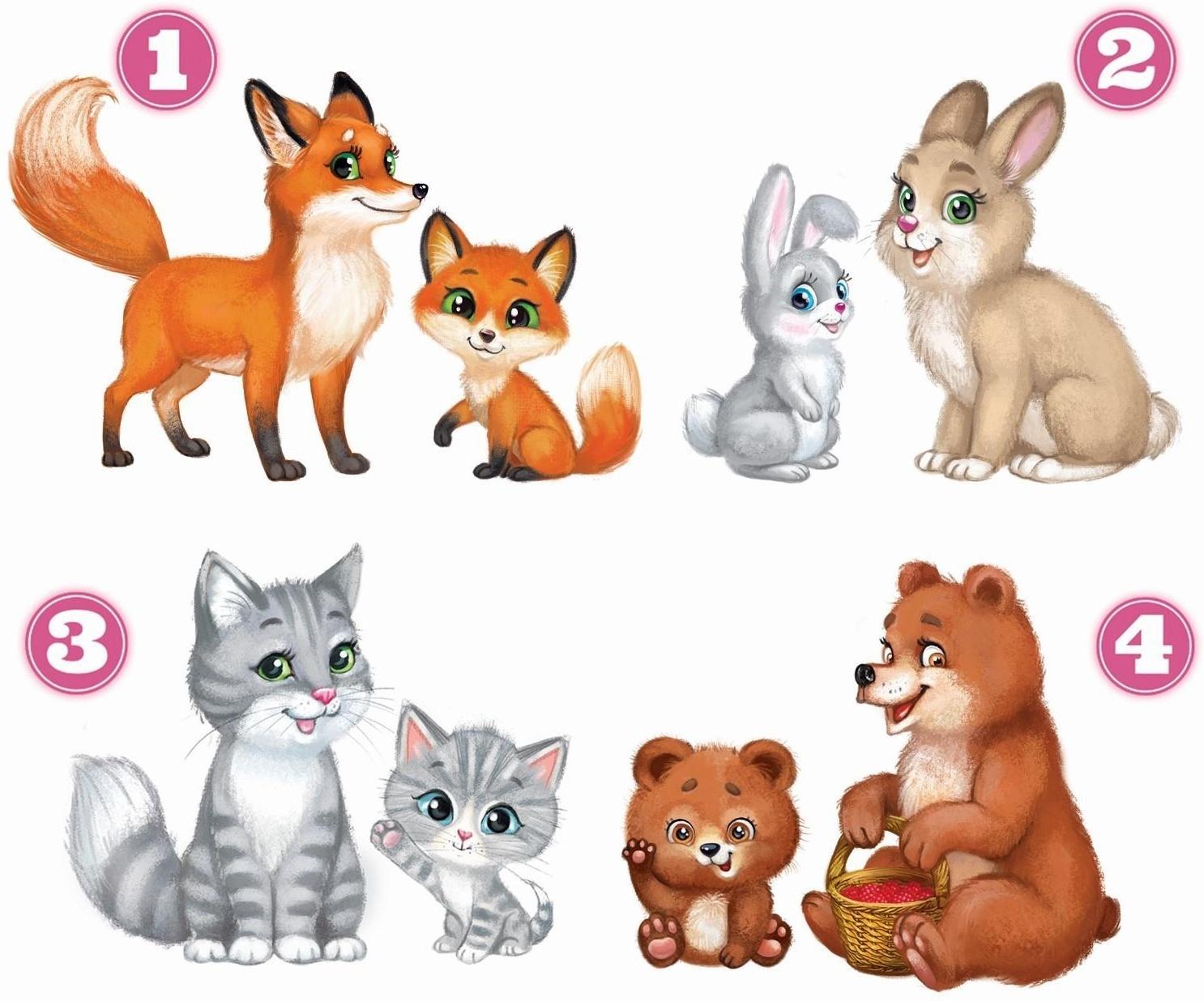 Термотрансфер «Мамы с малышами», 19,5 × 21 см, 4 дизайна