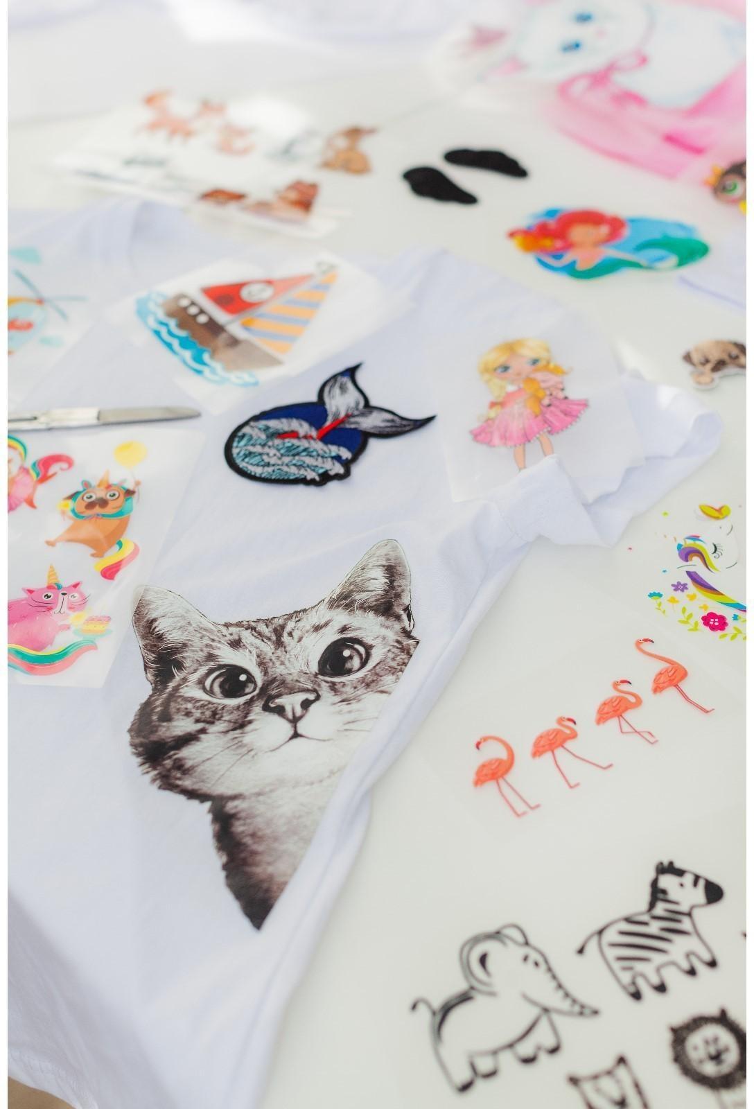 Термотрансфер «Любопытный кот», 14 × 22,3 см