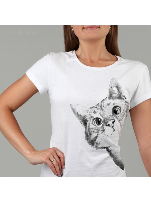 Термотрансфер «Любопытный кот», 14 × 22,3 см