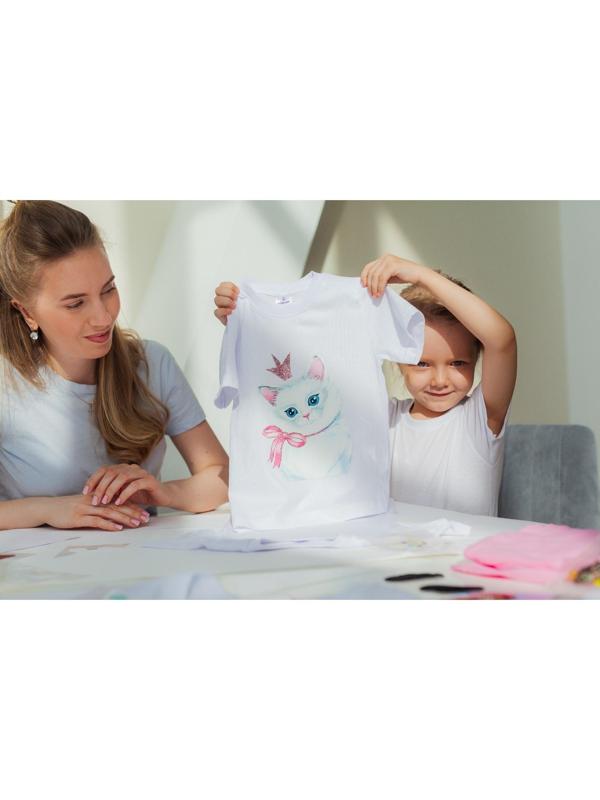 Термотрансфер с блёстками «Кошка принцесса», 15 × 20 см