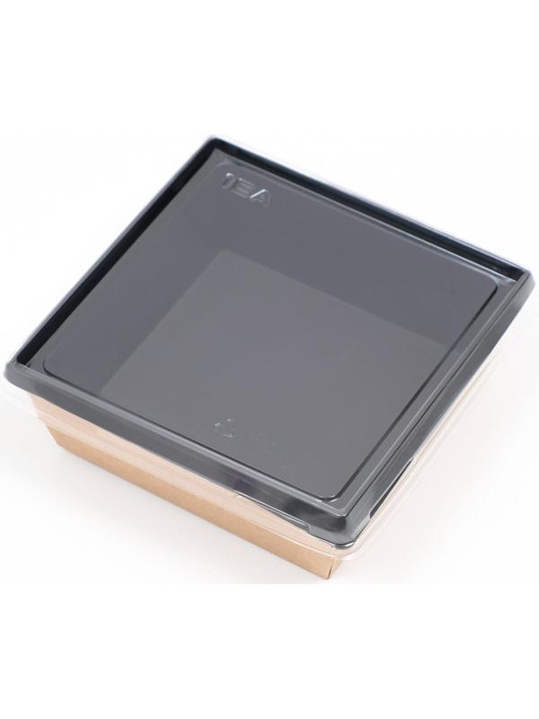 Контейнер для кондитерских изделий, плоская крышка, 11 х 11 х 4,5 см