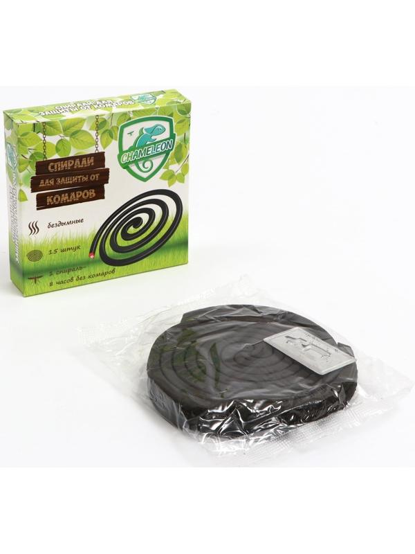 Спирали от комаров Сhameleon, черные, бездымные, 15 штук