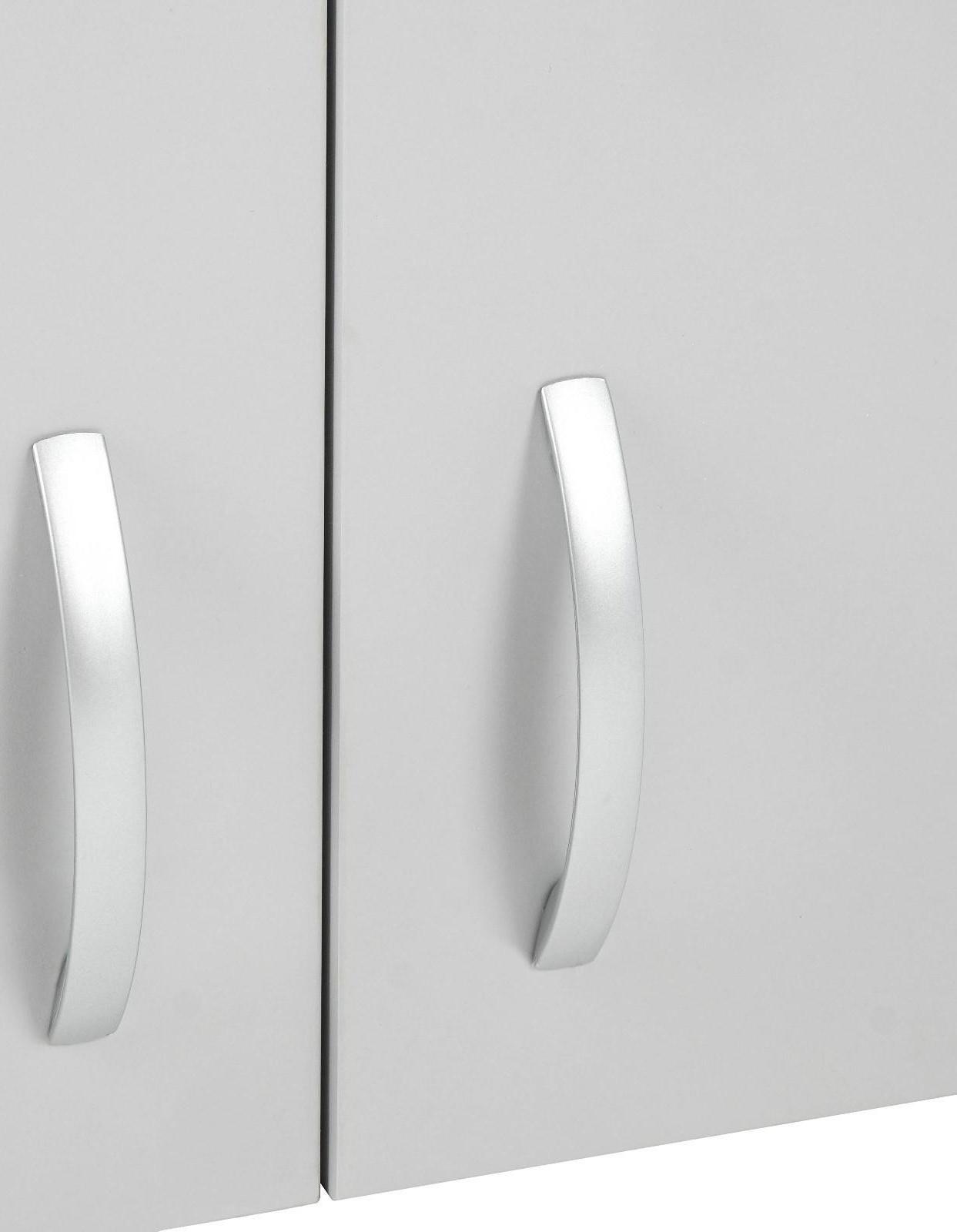 Шкаф навесной Мальма 800х300х720 Светло-серый/Белый