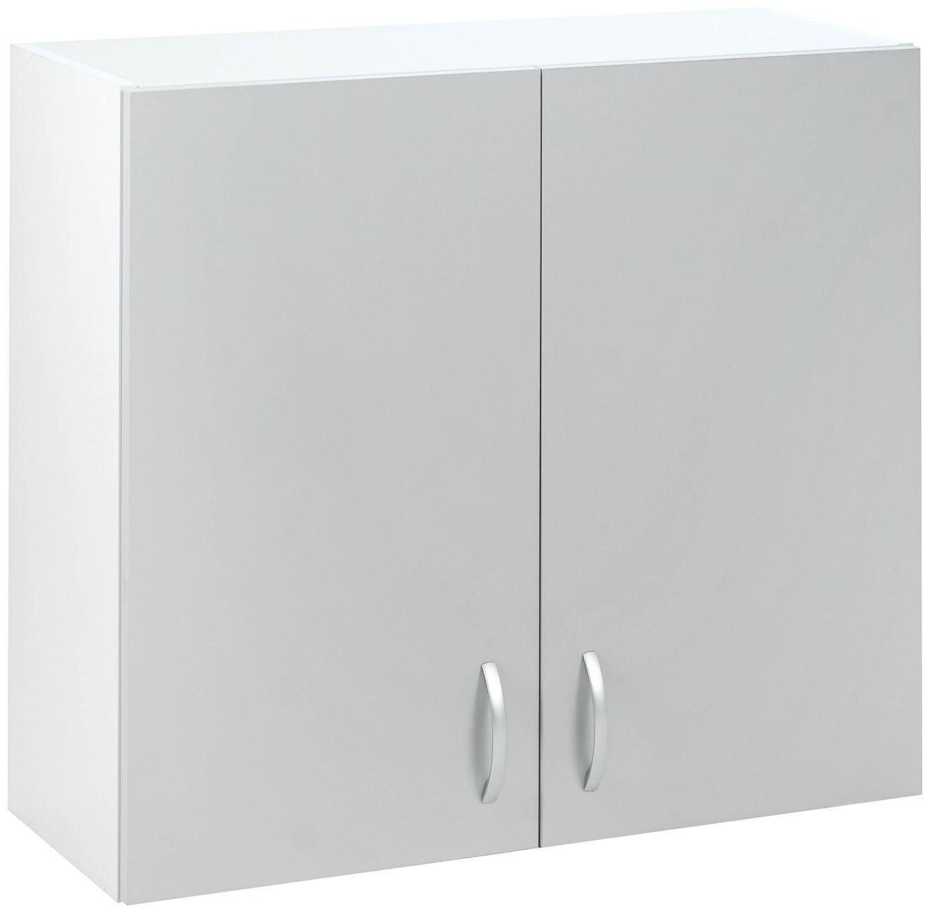 Шкаф навесной Мальма 800х300х720 Светло-серый/Белый