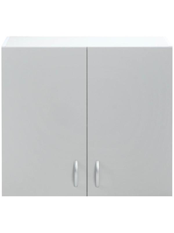 Шкаф навесной Мальма 800х300х720 Светло-серый/Белый