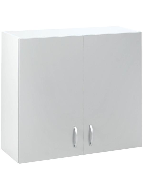 Шкаф навесной Мальма 800х300х720 Светло-серый/Белый