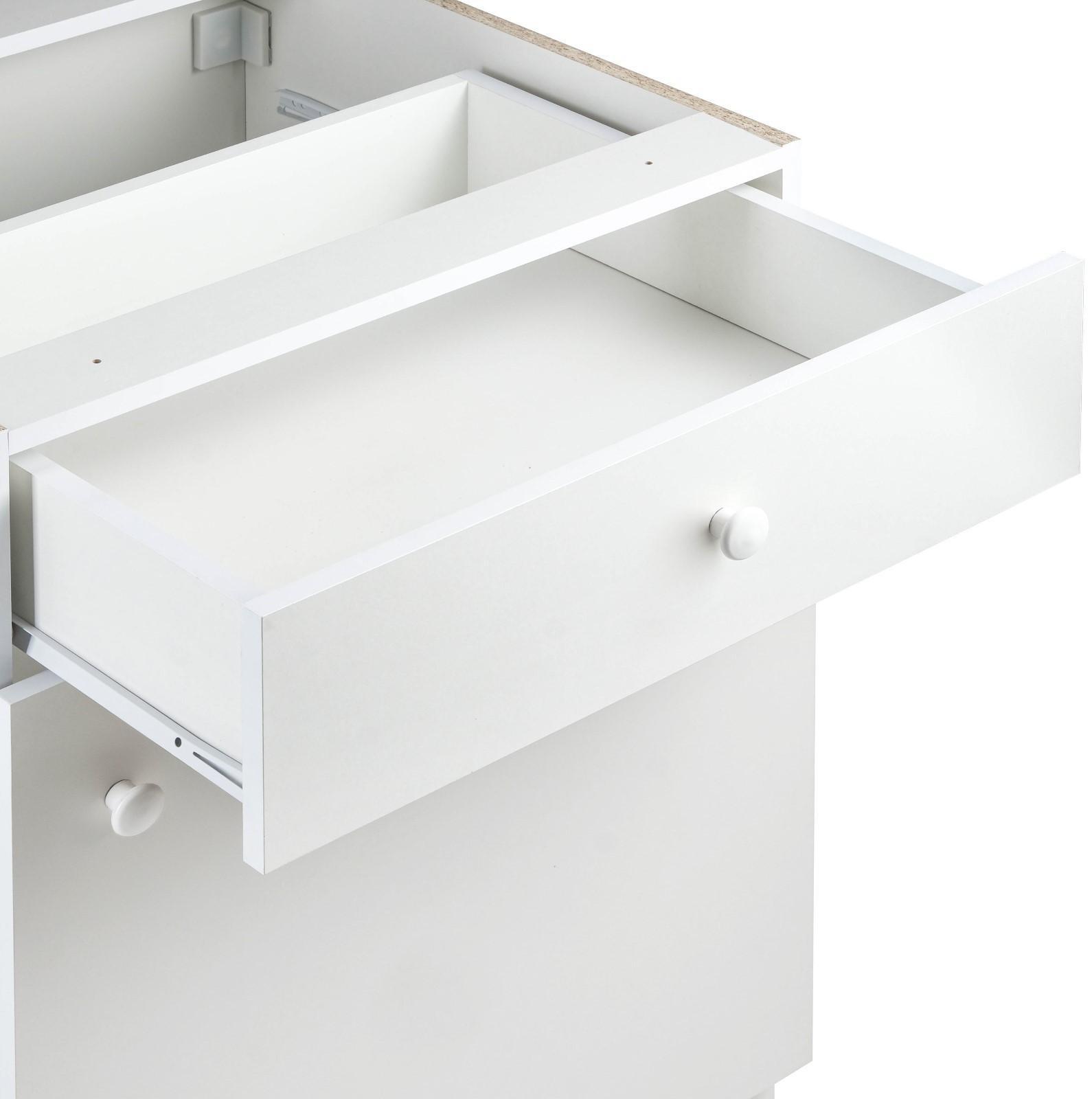 Шкаф напольный с 1 ящиком Гамма 600х580х820 Белый/Белый