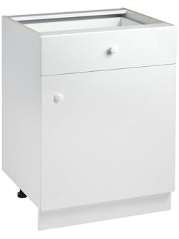 Шкаф напольный с 1 ящиком Гамма 600х580х820 Белый/Белый