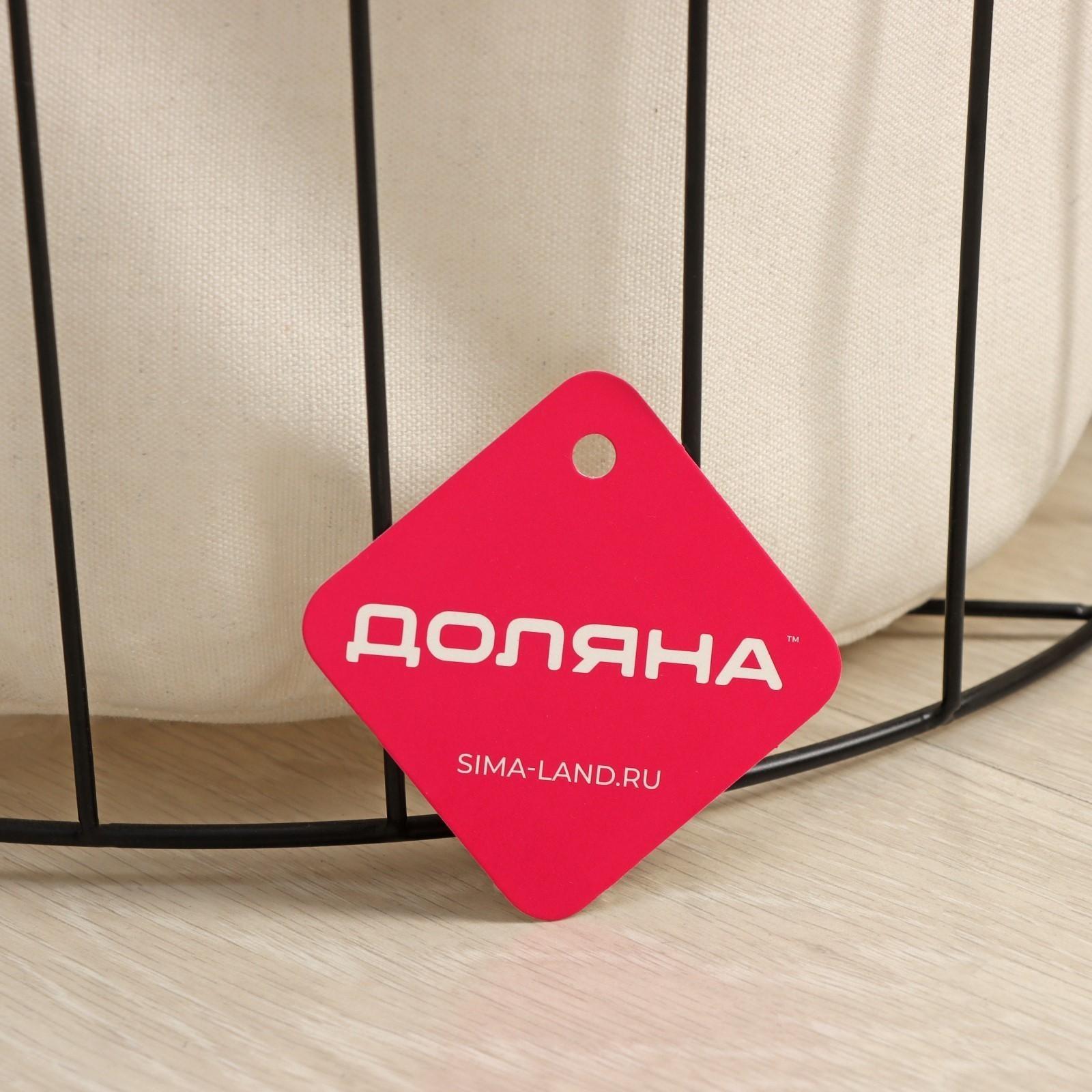 Корзина для белья круглая Доляна «Лофт», 35×40 см