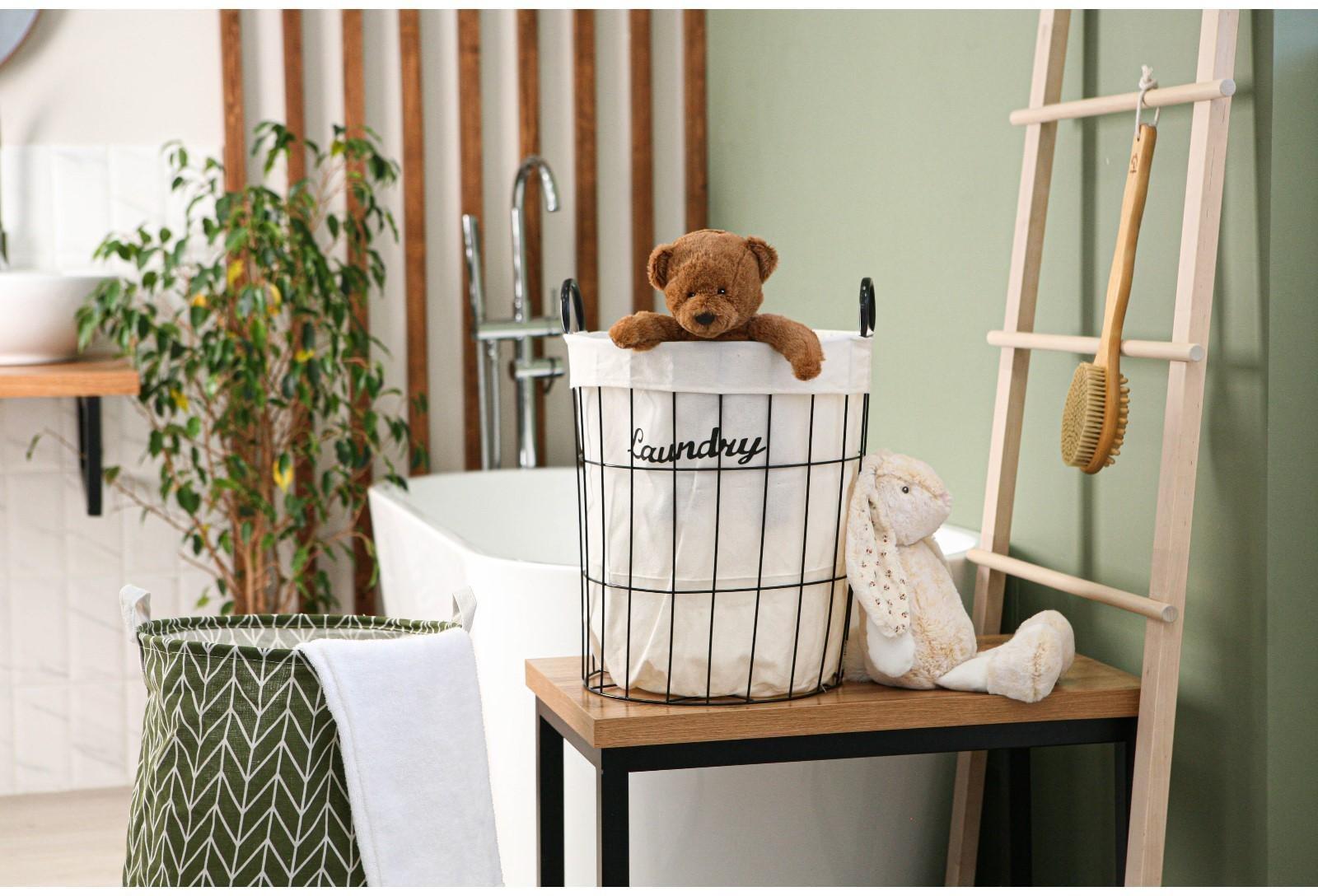 Корзина для белья круглая Доляна «Лофт», 35×40 см