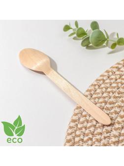 Ложка деревянная, 16 см, фасовка 50 шт