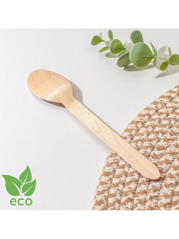 Ложка деревянная, 16 см, фасовка 50 шт
