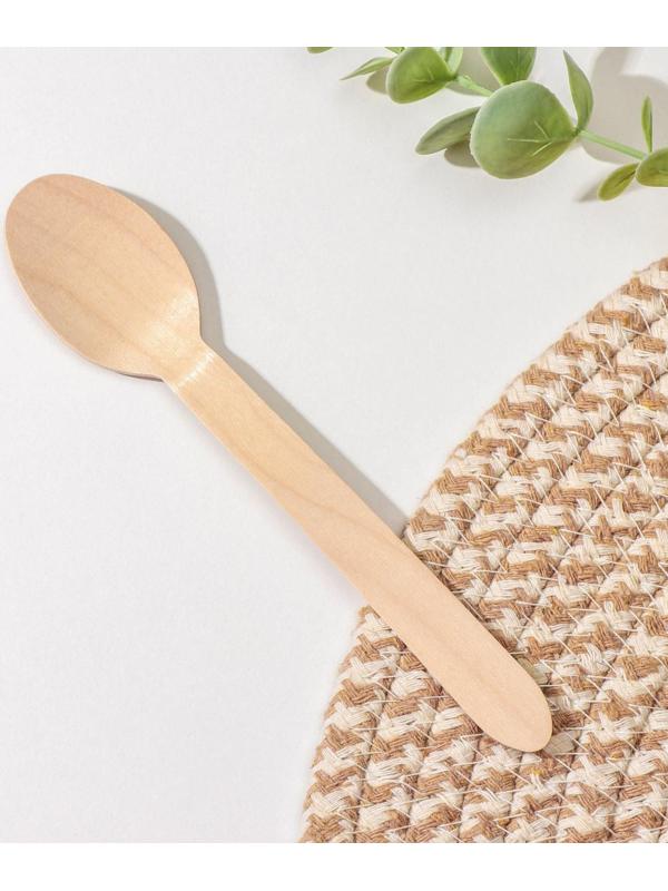 Ложка деревянная, 16 см, фасовка 50 шт