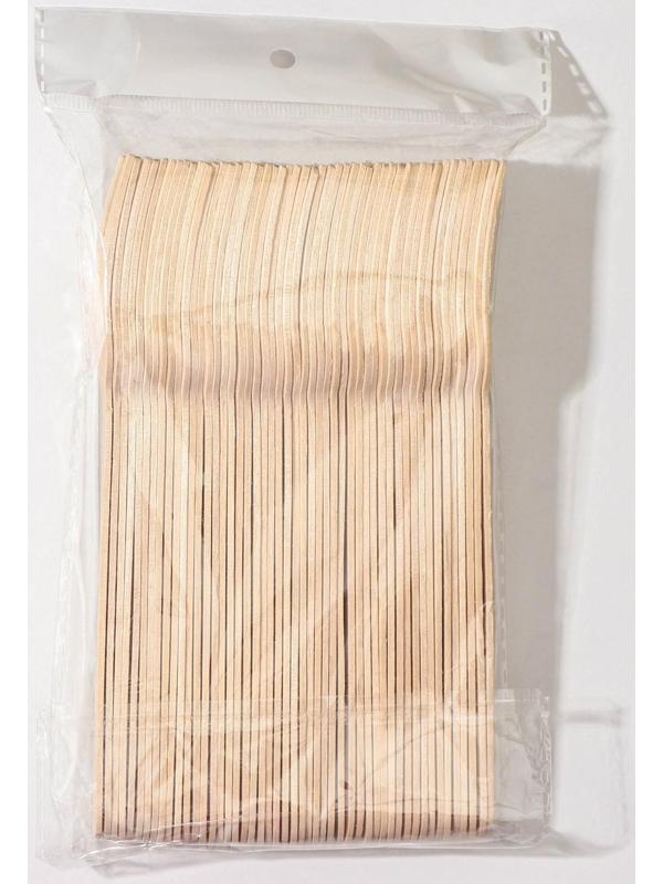 Вилка деревянная, 16 см, фасовка 50 шт