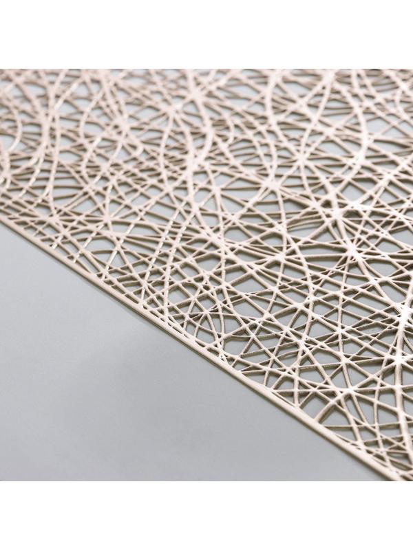 Дорожка на стол Доляна «Паутинка», 30×150 см, цвет золотой