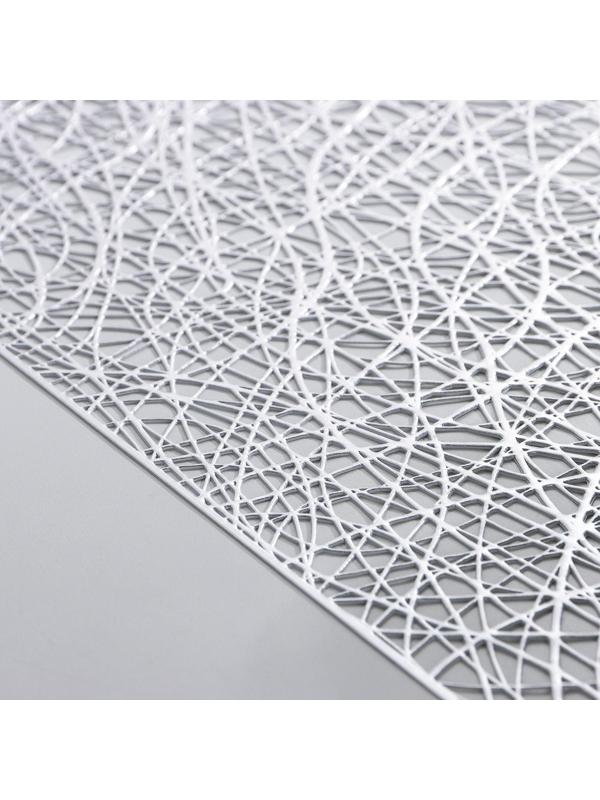 Дорожка на стол Доляна «Паутинка», 30×150 см, цвет серебряный