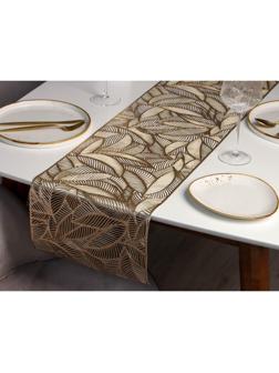 Дорожка на стол Доляна «Листопад», 30×150 см, цвет золотой