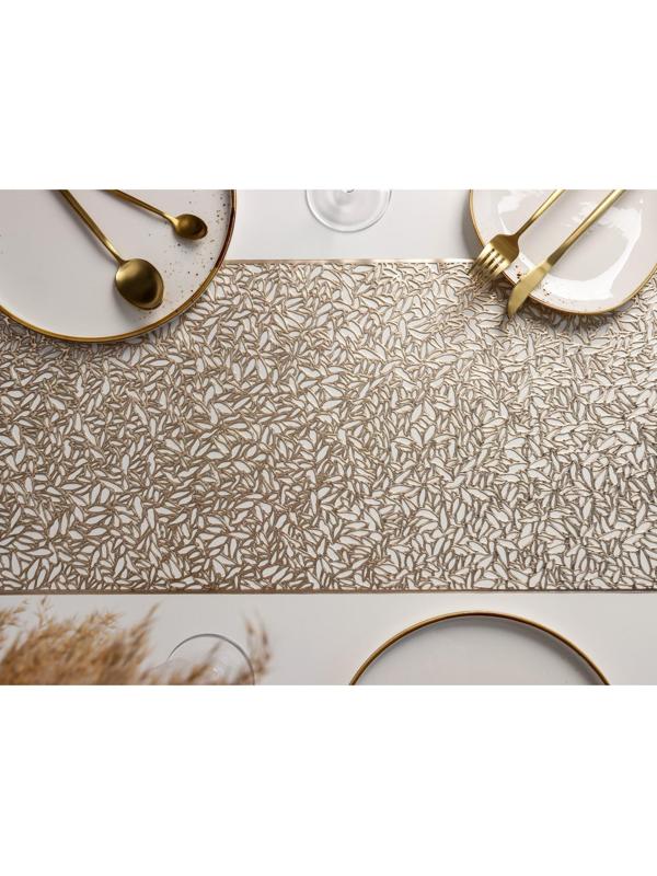 Дорожка на стол Доляна «Манифик», 30×150 см, цвет золотой