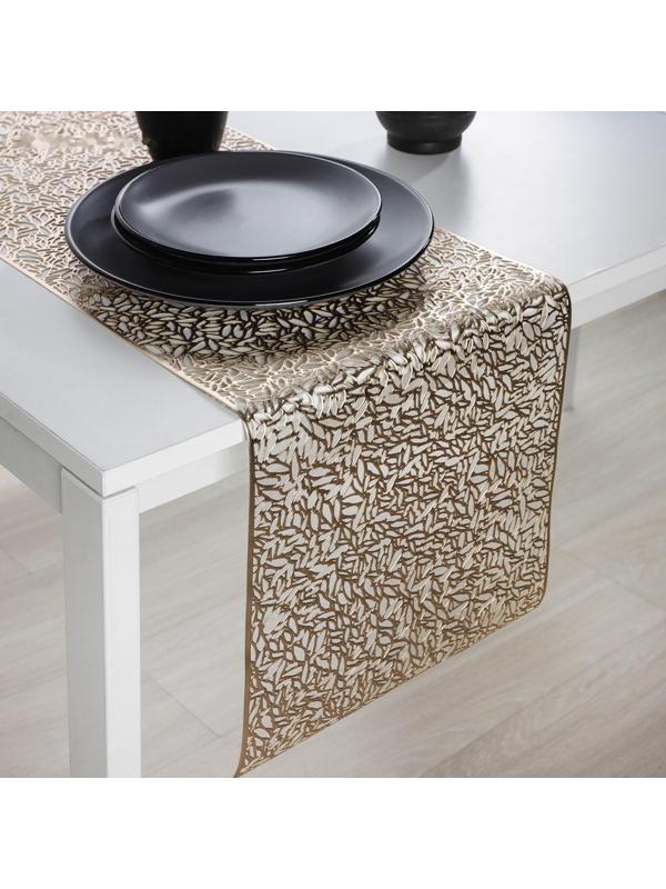Дорожка на стол Доляна «Манифик», 30×150 см, цвет золотой